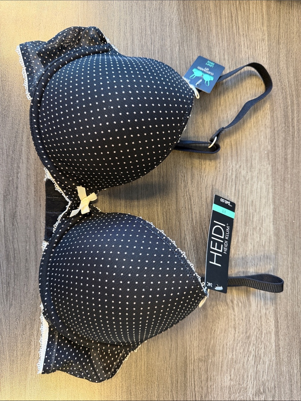 NWT Heidi Klum Uplift Demi Bra in Sz 34C